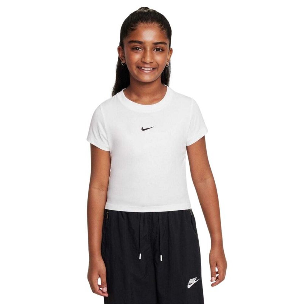 Nike Girls Cropped T-Shirt / White